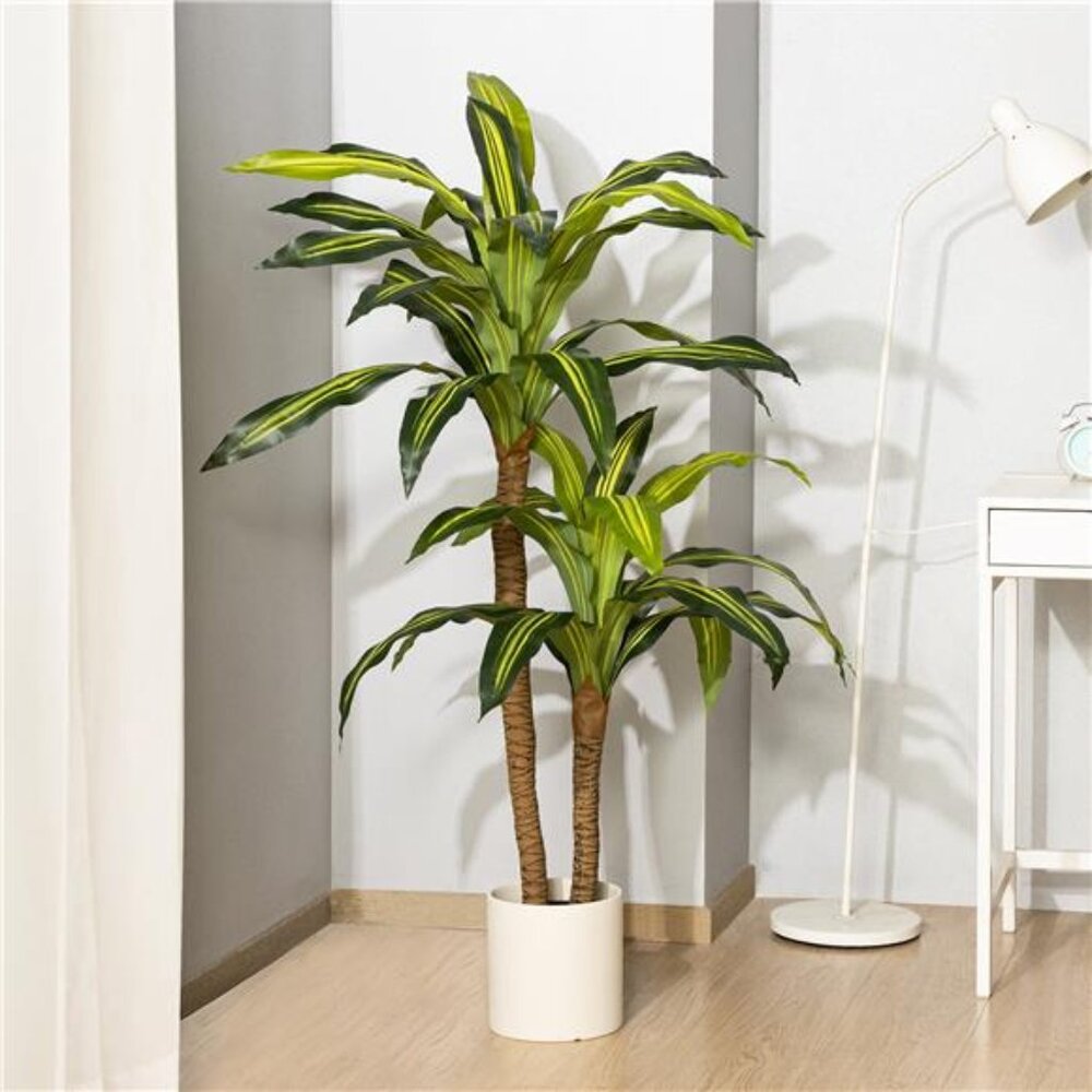 5ft Fake Dracaena Plants, Pre Potted Faux Greenry Tree for Home Décor